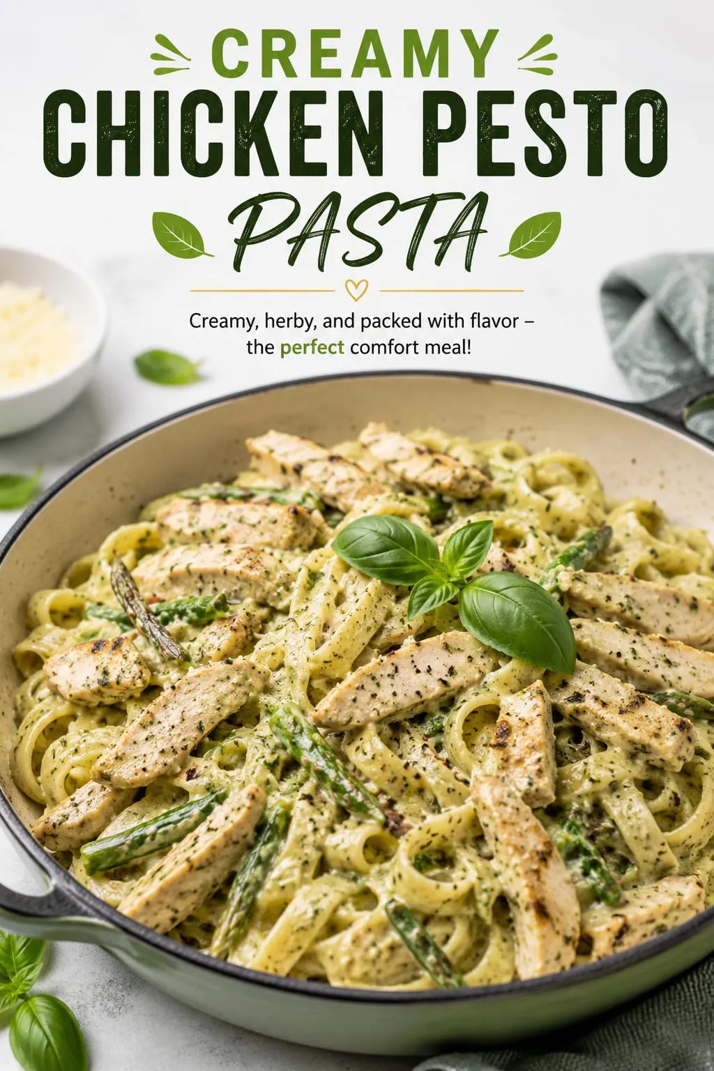 Creamy Chicken Pesto Pasta