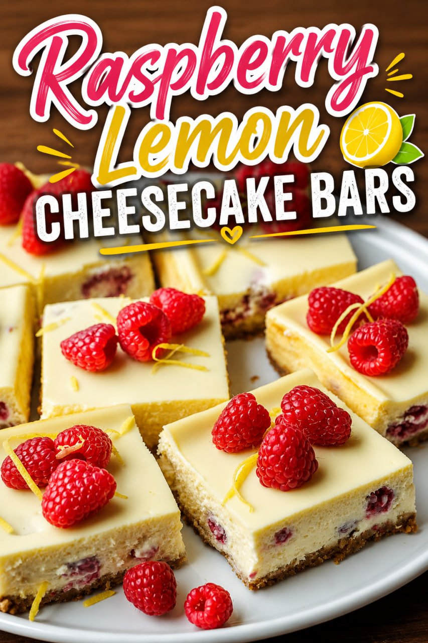 Raspberry Lemon Cheesecake Bars