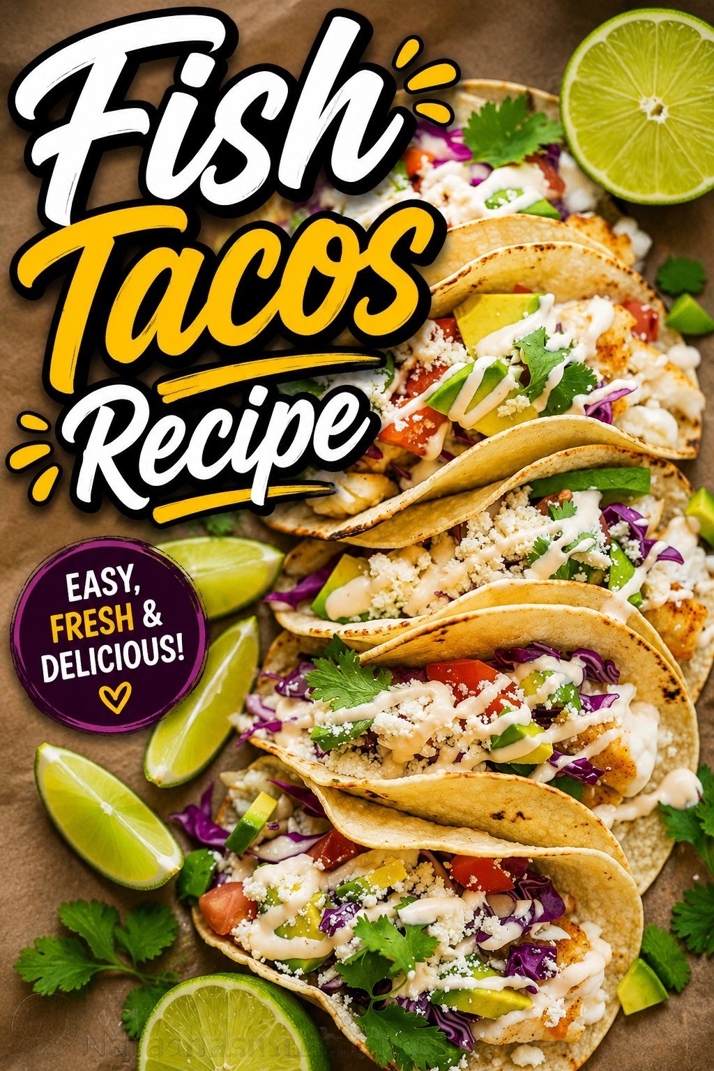 Fish Tacos Recipe with Best Fish Taco Sauce!
