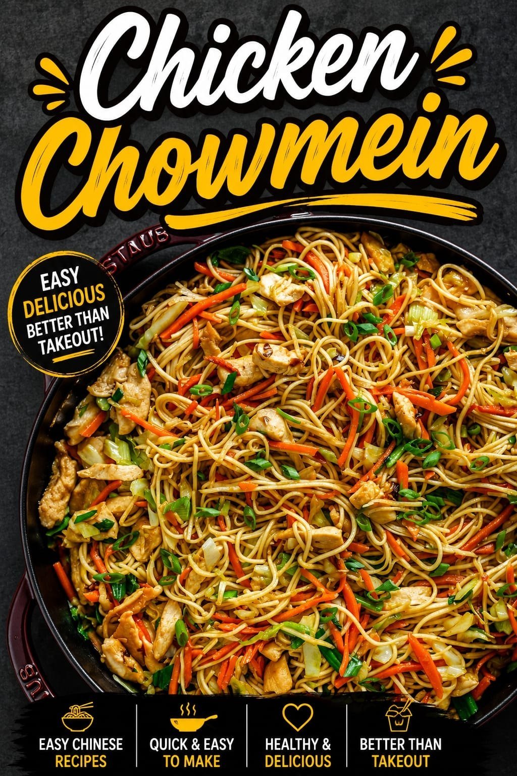 Chinese Chicken Chow Mein with Best Chow Mein Sauce!